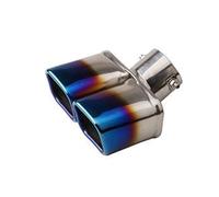 Terminale Scarico 63mm Auto Doppio Terminale Scarico Terminale Scarico Posteriore Doppia Canna Tubo Scarico Marmitta Uscita Acciaio Inox Tubo CodaScarico(D)