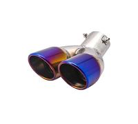 Terminale Scarico 63mm Auto Doppio Terminale Scarico Terminale Scarico Posteriore Doppia Canna Tubo Scarico Marmitta Uscita Acciaio Inox Tubo CodaScarico(B)
