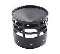 Terminale scarico a parete canna fumaria 80 mm in acciaio inox verniciato nero canna fumaria pellet