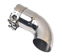 Terminale Scarico Accessorio Automobilistico Collegamento A Gomito Uscita In Acciaio Inossidabile Con Soppressore Tubo Scarico Automatico Universale 1 Pezzo Gola Coda(73mm)