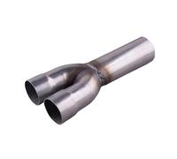 Terminale Scarico Adattatore Universale 2-1 Collettore Scarico Elettrico Flangia Tubo Ingresso Uscita A Y Singolo 1,75''OD, Doppio 1,5''ID Terminale Scarico Auto