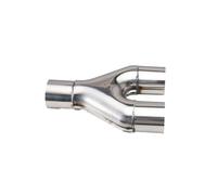 Terminale Scarico Adattatore universale tubo scarico a Y per auto, connettore tubo scarico in acciaio inossidabile, tubo scarico a Y a 3 vie Tubo Giunzione Auto(D)