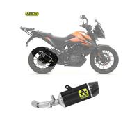 Terminale Scarico Arrow Indy Race Alluminio Nero Ktm 390 Adventure 2020 > 2023