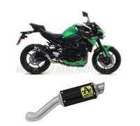 Terminale scarico Arrow Omol GP2 Inox Nero Fond Inox KAWASAKI Z 900 2020 2024