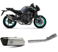 Terminale scarico Arrow Pista Titan+Racc centrale acciaio Yamaha MT-10 2022 2023