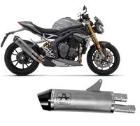 Terminale scarico Arrow Race-Tech alluminio Dark Triumph SpeedTriple1200RS 21>23