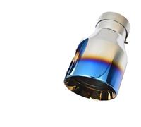 terminale scarico auto 1 pezzo di punta del silenziatore smussato e angolato con bordo blu bruciato in acciaio inossidabile per auto Scarico Coda Tubo(ID 54 OD 101 MM)