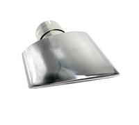 Terminale Scarico Auto 1 pezzo in acciaio inossidabile 304 universale for scarico auto punta 150mm uscita laminato ovale inclinato silenziatore tubo di coda for auto auto Scarico Auto (Color : 63mm-1