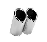 Terminale Scarico Auto Per BMW E46 E38 E90 E60 E36 F30 X3 E83 2 Pezzi/set Punte Marmitta Scarico Bocchetta(Argento)