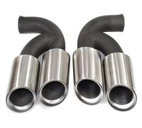 Terminale Scarico Auto Per Cayenne 958 92A V6 V8 2011-2014 Per GTS Design Quad Terminale Scarico In Acciaio Inossidabile Silver B Tubi Terminali Corti Per Auto(Silver A Short)