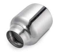 Terminale Scarico Auto,Silenziatore Auto Tipo di scarico della macchina universale 63mm In ingresso 101mm Outlet Auto Coda del tubo di coda Silenziatore Dual Angolo della parete Ugello di uscita del t