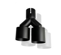 Terminale Scarico Auto Silenziatore Di Scarico Per Auto A Doppio Cilindro Importato Modello Universale, Acciaio Inossidabile 304 A Forma Di Y Nero Opaco Punta Silenziatore(51mm-89mm-Right)