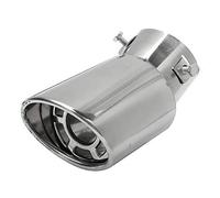 Terminale Scarico Auto Silenziatore universale Auto Tipo rotondo tubo in acciaio inox cromato coda silenzio argento accessori auto silenziatore(3)