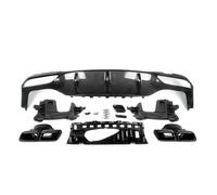 Terminale Scarico Diffusore Paraurti Posteriore Per Benz W213 Per AMG E63 Style Nero Lucido/aspetto Carbonio Con Terminali Di Scarico Gola Coda(Carbon look)