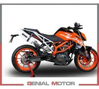 Gpr Exhaust Systems Albus Evo4 Ktm High Level Rc 390 17-20 Euro 4 Cat Homologated Muffler Bianco Homologated