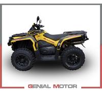 Gpr Exhaust Systems Deeptone Atv Can Am Outlander 1000 V-twin Short Chassis 10-14 Homologated Slip On Muffler Argento Homologated