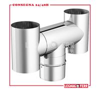 Terminale Scarico H Per Fumi Stufe Legna/Pellet Acciaio Aisi 316L Apros TERH