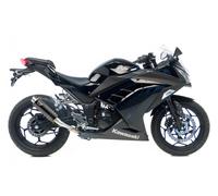 3293BU - Terminale Scarico LeoVince GP CORSA BLACK KAWASAKI NINJA 250 R (13-16)