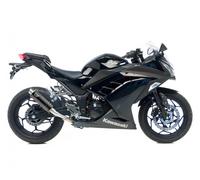 3293BU - Terminale Scarico LeoVince GP CORSA BLACK KAWASAKI NINJA 250 R (13-16)