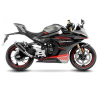 15505BU - Terminale Scarico LeoVince GP CORSA BLACK CF MOTO 450 SS / SR (23-24)