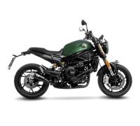LeoVince Terminale scarico LV-10 silenziatore con om. CE Inox/Nero per Benelli Leoncino 800 (22-24)