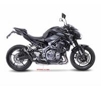 15204FB - Terminale Scarico LeoVince LV-10 Inox Nero KAWASAKI Z 900 A2 (18-23)