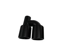 Terminale Scarico Marmitta Coda 1 Tubo Scarico Doppio In Acciaio Inossidabile Nero 2,5 Pollici Diametro Esterno, 3,5'' E 4'', Terminale Scarico Posteriore Universale(89mm-left)