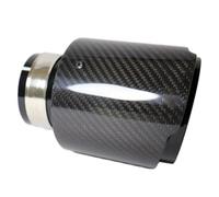 Terminale Scarico Marmitta Coda Terminale Scarico In Fibra Carbonio Lucida Per Auto Silenziatori Ugello Universale Dritto In Acciaio Inox Nero(63MM IN 76MM OUT)