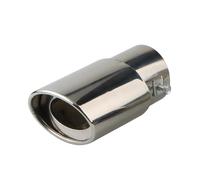 Terminale Scarico Marmitta Coda Terminale Scarico Universale In Acciaio Inossidabile 2,5 Pollici Ingresso Uscita 3 Pollici Lunghezza 14 Cm(Sliver 1pcs)