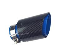 Terminale Scarico Marmitta Coda Terminale Scarico Universale Per Auto In Fibra Carbonio Lucida In Acciaio Inossidabile Rosso/blu(BLUEIn60-0ut89)