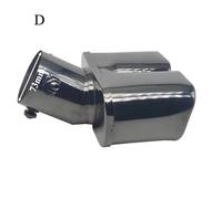 Terminale Scarico Marmitta Coda Terminale Scarico Universale Quadrato A Doppia Uscita In Acciaio Inossidabile Titanio Nero Per Marmitta Auto Accessori(D Curved)