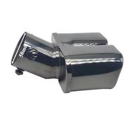 Terminale Scarico Marmitta Coda Terminale Scarico Universale Quadrato A Doppia Uscita In Acciaio Inossidabile Titanio Nero Per Marmitta Auto Accessori(B Curved)