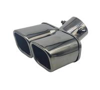 Terminale Scarico Marmitta Coda Terminale Scarico Universale Quadrato A Doppia Uscita Ugello In Acciaio Inox, Accessori Per Gola Posteriore(Innet 75mmD)