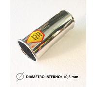 Terminale Scarico Marmitta Epoca Dritto Ottone Cromato diam. 40.5 mm / L 11,5 cm