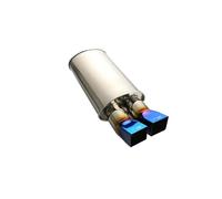 Terminale Scarico Marmitta Posteriore Universale Auto Sistemi Scarico Quadrati Doppi Terminali Marmitta Ingresso Da 2.5" Tubo CodaScarico