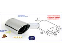 Terminale Scarico Marmitta Universale > cromato in acciaio inox tuning per di