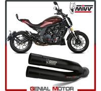 Terminale Scarico MIVV Double Gun Black Inox Nero kat BENELLI 502C 2019 > 2022