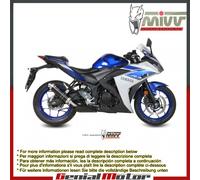 Terminale Scarico MIVV GP Nero Acciaio inox per Yamaha Yzf R3 2015 > 2022