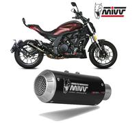 Terminale Scarico MIVV MK3 Black Inox Nero kat per BENELLI 502C 2019 > 2023