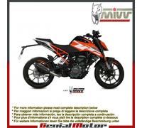 Terminale Scarico MIVV Suono Nero Acciaio inox per Ktm 125 Duke 2017 > 2020