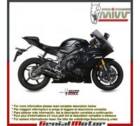 Terminale Scarico MIVV Suono Nero Acciaio inox per Yamaha Yzf 600 R6 2017 > 2022