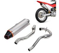 Terminale Scarico Moto per CRF230F 2003-2013 CRF150F 2003-2013,Titanio | Accessori per Moto, Marmitta da 38 mm, Impianto di Scarico con Kit Collettori in acciaio Inossidabile