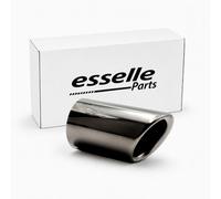 Terminale Scarico Nero Brunito Inox per Seat Leon 2 1P Plug&Play