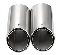 Terminale Scarico per A1 A3 A4 TT 2009 2010 2011 2012 2013 2014-2015/In Acciaio Inox Auto Tubo di Scarico Punta Tubi Coperture Tubo scappamento(Silver-8.9cm)