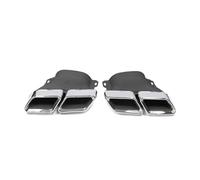 Terminale Scarico Per Benz C63 W205 C200 C300 C180 C260 2015 2016 2017 2018 Auto Punta Di Scarico Silenziatore Consigli Quad Tubo Di Scarico Ugello Silenziatore(Silver A)
