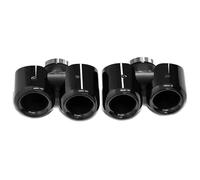 Terminale Scarico Per Land Per Rover Per Defender 90 110 2020-2024 Terminale Scarico Posteriore Aggiornato Silenziatore Rotondo In Acciaio Inossidabile Quadruplo(Black 2.0t)