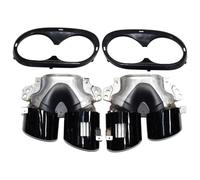 Terminale Scarico Per W177 W118 A35 CLA35 GLA35 GLB35 Upgrade AMG 45 Marmitta Tubo Di Scarico Quad Out Ugello Punta Nero 1 Paio(Black-1)