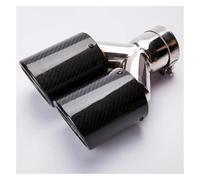 Terminale Scarico Punta 1 Pz Puntale Silenziatore Posteriore Doppio Gola Terminale In Acciaio Inox Puntale Silenziatore Tubo Di Scarico(60mm Inlet)