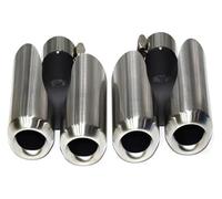 Terminale Scarico Punta Per Land Per Rover Per Defender 2020-2023 L663 P400 90 2.0T 110 3.0T Punta Del Silenziatore Aggiornato Tubo Scarico Placcato A Quattro Uscite(Silvery 2.0T)