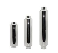 Terminale Scarico Sistemi Di Scarico Per Auto Silenziatore Tubo Centrale Argento Acciaio Inossidabile Dimensioni OD 51MM 57MM 63MM 70MM 76M Universale Marmitta Scarico(Ength 400mm 70MM)
